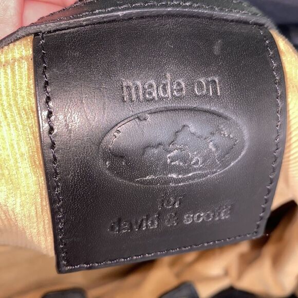 DAVID & SCOTTI Triple Compartment Black Nylon Hobo - Picture 10 of 11